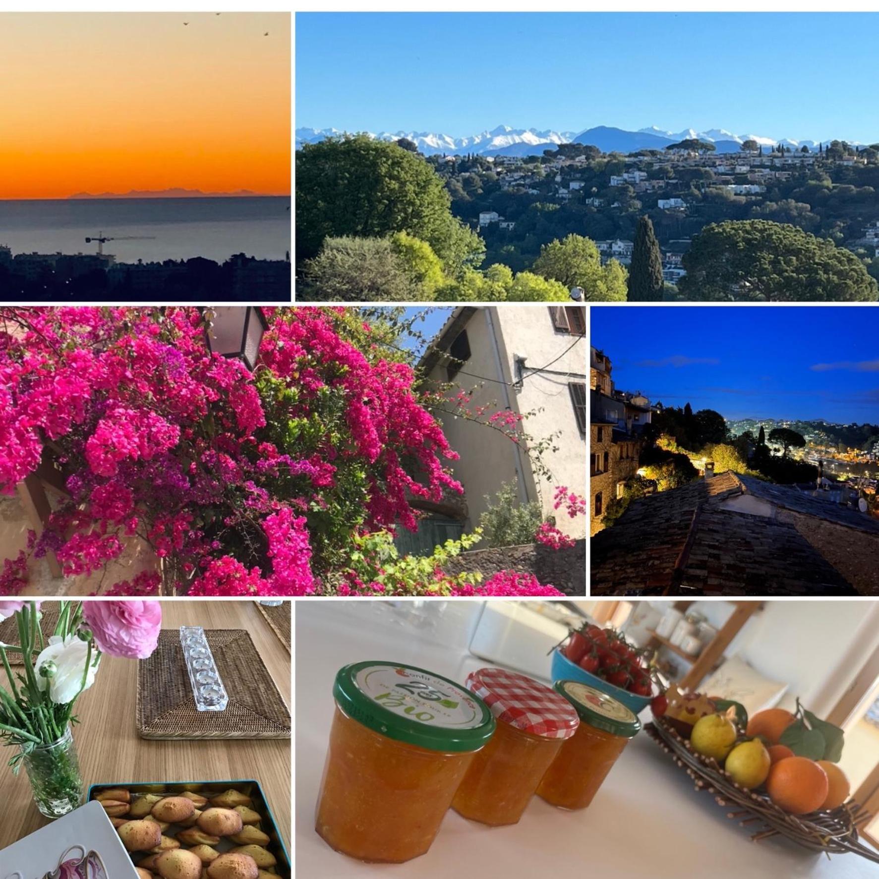 Bed & Breakfast Les Hauts De Cagnes Vue Mer Et Montagne Apartment Luaran gambar