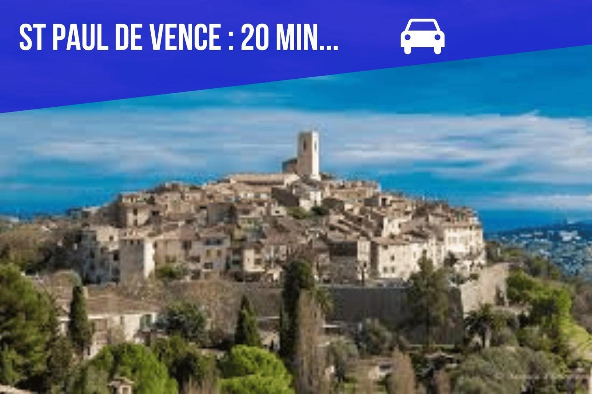 Bed & Breakfast Les Hauts De Cagnes Vue Mer Et Montagne Apartment Luaran gambar